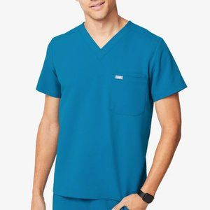 Figs Alps Blue Leon Scrub Top Medium